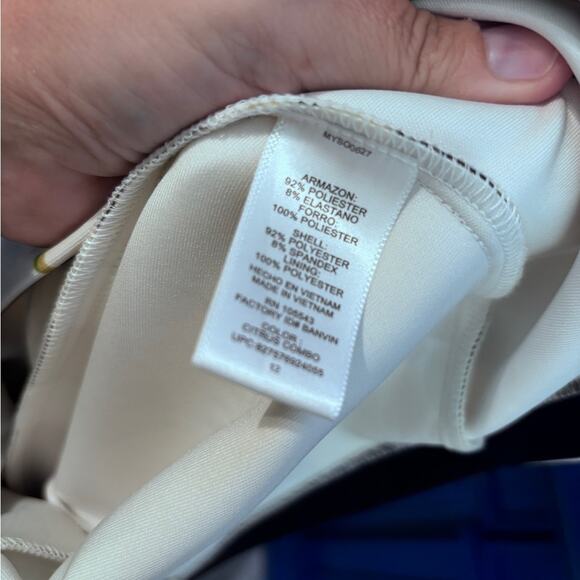 Milly For Design Nation Womens Sheath Dress Size 12 White Stripe Citrus Combo - Picture 6 of 6